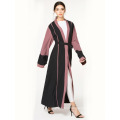 Newest islamic clothing soft quality polyester women dress dubai open abaya wholesale